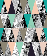 Fototapety tropical patchwork seamless background