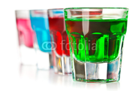 Naklejki various colorful liquors