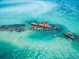 Naklejki Shipwrecks on Moreton Island, Queensland, Australia