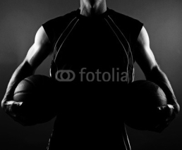 Fototapety Basketball Player with two balls
