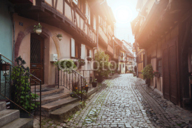 Naklejki cozy street in Europe