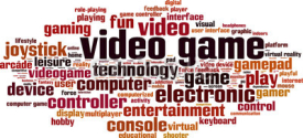 Naklejki Video game word cloud concept. Vector illustration