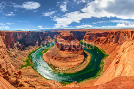Naklejki panorama of Horseshoe Bend at Colorado River in Arizona