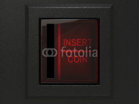 Obrazy i plakaty Arcade Coin Slot Close Up