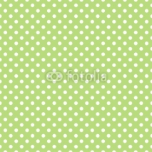Naklejki Seamless vector pattern with polka dots on green background