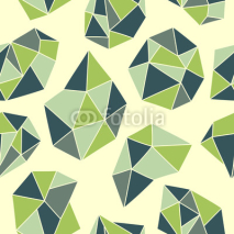 Naklejki Seamless pattern with green crystals