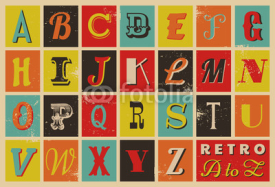 Naklejki Retro Letters Collection