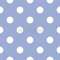 Obrazy i plakaty Retro seamless vector pattern with polka dots, blue background