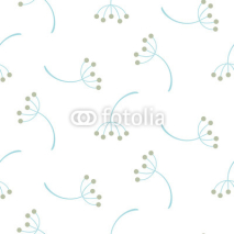 Obrazy i plakaty Dandelion white fine seamless pattern illustration. Tender floral pattern for textile or web background.