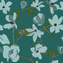 Naklejki seamless vector pattern with flowers 