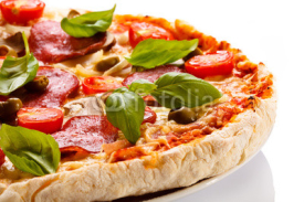 Obrazy i plakaty Pizza on white background