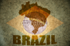 Obrazy i plakaty brazil vintage  map