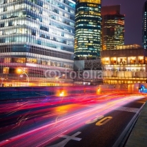 Naklejki night scene of modern city