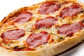Naklejki Pizza on white background