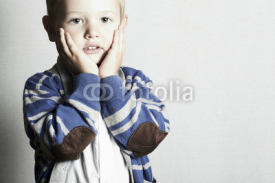 Naklejki beautiful child.little boy.stylish kid.fashion children