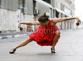Fototapety Flamenco Dancer with castanets