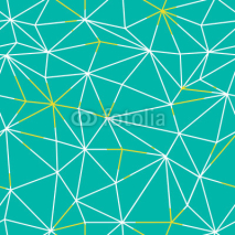 Naklejki Low poly seamless repeat pattern. Triangular facets. Vector patt