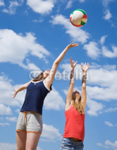 Naklejki girls playing volleyball