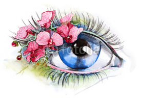 Obrazy i plakaty eye with orchid (series C)