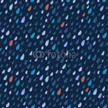Obrazy i plakaty Cute Blue Rain Pattern