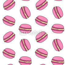 Obrazy i plakaty pastel pink macaron dessert pattern seamless vector