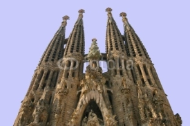 Fototapety sagrada familia church in barcelona, spain