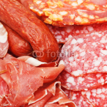 Naklejki assortment of sliced meat delicacies