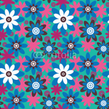 Naklejki Seamless colourfull flower pattern