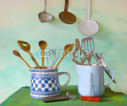 Naklejki vintage kitchen utensils