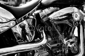 Fototapety gros plan du moteur d'une moto de légende