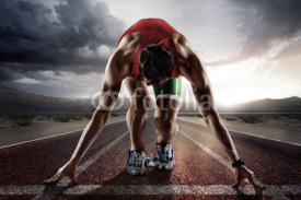 Obrazy i plakaty Sports background. Runner.
