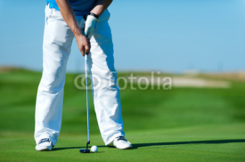 Naklejki Man playing golf