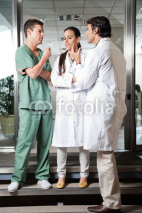 Naklejki Medical Professionals Interacting With Each Other