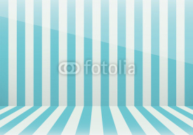 Fototapety 縞模様の部屋（青色）