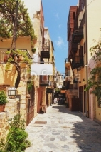 Naklejki Old streets in Chania, Crete
