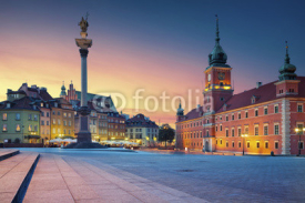 Fototapety Warsaw. Image of Old Town Warsaw, Poland during sunset.
