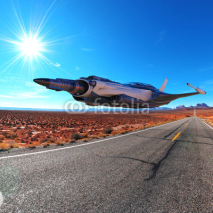 Obrazy i plakaty super jet on the desert