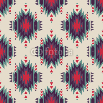 Naklejki Vector seamless decorative ethnic pattern. American indian motifs. Background with aztec tribal ornament.