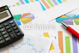 Naklejki Financial graphs and charts