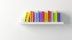 Obrazy i plakaty shelf with multicolored books
