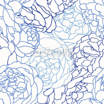 Fototapety Seamless pattern with roses.
