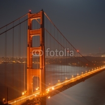 Fototapety golden gate by night from marin headlands