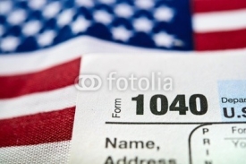 Fototapety U.S. Individual Income Tax Return form 1040.