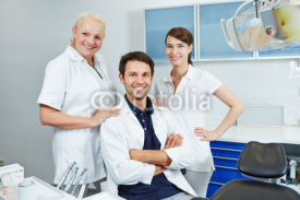 Naklejki Group of employees at dentist