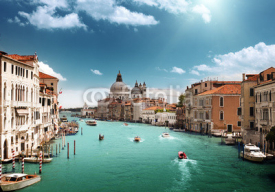 Naklejki Grand Canal and Basilica Santa Maria della Salute, Venice, Italy