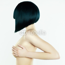 Naklejki Nude woman with short hairstyle