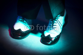Naklejki Male dancer dancing shoes