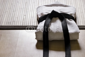 Obrazy i plakaty judo gi with black belt