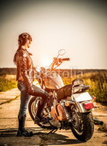 Naklejki Biker girl