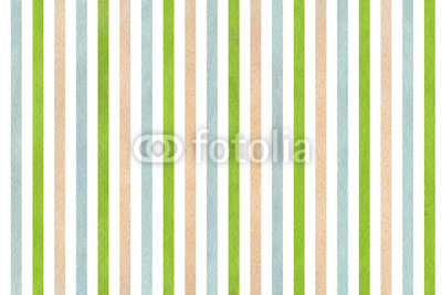 Watercolor beige, green and blue striped background.